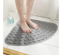 DINGC Alfombra Bañera Antideslizante PVC Alfombras de Ducha, Alfombra de Ducha Triangular con Ventosa y Orificios de Drenaje, Antideslizante para Baño 54 x 54 cm para baños Triangulares