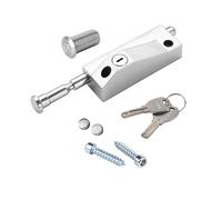 dingchi Cerradura de puerta de patio, perno deslizante de aluminio resistente con dos llaves, 1 juego de pestillo deslizante para interiores y exteriores para puerta y ventana resistente al óxido para