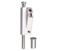dingchi Pestillo oculto resistente para puertas correderas de patio, construcción de metal, plateado, estilo moderno, cerradura de seguridad auxiliar sin llave con tornillos de montaje