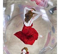 DingDing Vol12-42 A Little Red,Clear PET Tape of Pre-Cut Washi Tape Stickers,2.36 INx10.94 YD,Original Vintage Design for Scrapbooks Supplies,Journal,Journal,Bullet Journals,Planners Stickers