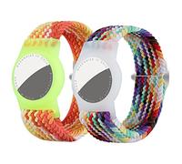 Dingfeiyu 2Pcs Pulsera para Apple AirTag, Brazalete para Ajustable Locator Tracker Anti-Arañazos GPS Bracelet para niños, niñas, bebé