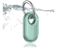 Dingfeiyu Funda con Llavero para Samsung Galaxy SmartTag2, Protectora GPS Tracker Funda Anti-Perdida Anti-Rasguños para Niños, Perros, Gatos, Maleta, Llaves, Bicicleta (Verde)