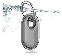 Dingfeiyu Funda con Llavero para Samsung Galaxy SmartTag2, Protectora GPS Tracker Funda Anti-Perdida Anti-Rasguños para Niños, Perros, Gatos, Maleta, Llaves, Bicicleta (Gris)