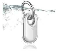 Dingfeiyu Funda con Llavero para Samsung Galaxy SmartTag2, Protectora GPS Tracker Funda Anti-Perdida Anti-Rasguños para Niños, Perros, Gatos, Maleta, Llaves, Bicicleta (Claro)