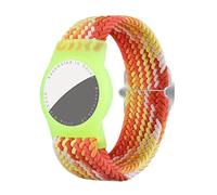 Dingfeiyu Pulsera para Apple AirTag, Brazalete para Ajustable Locator Tracker Anti-Arañazos GPS Bracelet para niños, niñas, bebé (naranja)