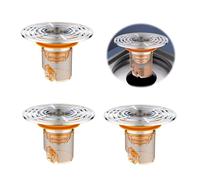 DINGFENG 3 Piezas Drenaje de Piso de Ducha, Válvula de Drenaje Anti-Olor para Cocina de Cocina, Rejilla Desague Ducha, Antiolores Piso Desagüe de Ducha, Núcleo de Alcantarillado，Tapa Desague Ducha