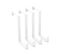 DINGFENG 4 Ganchos de Puerta Reversibles en Forma de Z, Gancho de Puerta Simple Con Soporte Doble, Diseño de Puerta Reversible y Gancho de Puerta de Metal Resistente, Adecuado Para Puertas, Cajones