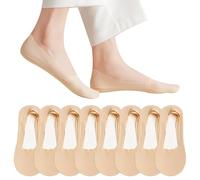 DINGFENG 8 Pares Calcetines Invisibles Mujer Calcetines Tobilleros Antideslizante Calcetines Cortos Verano Transpirable Algodon Calcetines Bajos Sin Costuras Pinkies Mujer Finos Para Mocasines