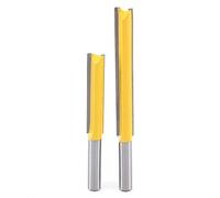 DingGreat 2Pcs 8 mm vástago Hoja extra largo recto Fresa Bit Madera Edición Cutter Set, Brocas rectas de flauta doble, fresas rectas, fresa para trabajar la madera