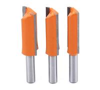 DingGreat 3 Piezas 8mm Vástago Fresas de ranurar Espiga Extra Larga Recta Fresa De Corte De La Broca Straight Router Bit