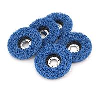 DingGreat 5Pcs Disco de Rueda Herramienta de Eliminación de óxido de Pintura Limpiador 115mm, Se Utiliza para el Pulido de Superficies de la Amoladora de ángel -Azul