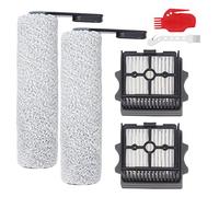 DingGreat Accesorios para Tineco Floor One S5 Combo, rodillo y filtro de repuesto para aspiradora Tineco Floor One S5 Combo inalámbrica en seco y húmedo (2 rodillos de cepillo + 2 filtros HEPA)