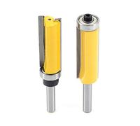 DingGreat Fresa Recta Fresa de Enrasar Cortador, Juego de 2 brocas para fresado extralargas de 8 mm para carpintería