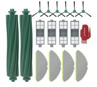 DingGreat Juego de 17 piezas de repuesto compatible con aspiradora robot IRobot Roomba 205 DustCompactor, 2 cepillos de goma + 4 filtros HEPA + 4 almohadillas de limpieza + 6 cepillos laterales +