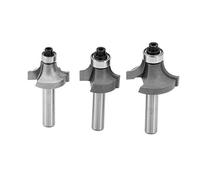 DingGreat Juego de 3 brocas redondeadas de 8 mm con vástago redondeado para bordes redondeados