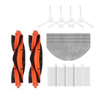 DingGreat Juego de accesorios para Xiaomi E10 / E12 / B112 Robot Aspiradora Bundle con 2 cepillos principales, 4 cepillos laterales, 4 esponjas y 4 toallitas