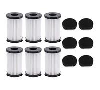 DingGreat kit de Repuesto de filtro HEPA para MOOSOO D600 D601 Aspiradora compatible con Ariete Handyforce 2761/2759, paquete de 6 filtros + 6 filtros de espuma