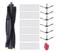 DingGreat Kit de repuestos Accesorio para 360 S10 Robot Aspirador - 1 Cepillo Principal + 6 Cepillos Laterales + 6 Filtros HEPA + 1 Cepillo de Limpieza