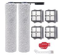 DingGreat Piezas de repuesto para Tineco Floor One S5, rodillo de cepillo y filtro de repuesto para Tineco Floor One S5 y S5 Pro Aspiradora en seco y húmedo 2 rodillos y 4 filtros HEPA