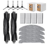 DingGreat Recambios para Honiture Q6 Pro Imou L11 Pro/Airrobo T10+ / Neabot N2, 2 cepillos principales + 4 cepillos laterales + 4 filtros + 2 bolsas de polvo + 4 toallitas