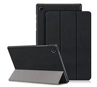 DINGGUAGUA Funda Compatible con Samsung Galaxy Tab A8 10.5" SM-X200/SM-X205, Ultra Slim PU Protectora Carcasa con Función de Soporte y Auto Estela/Sueño,Negro