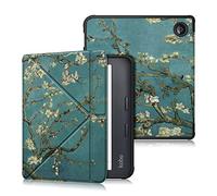 DINGGUAGUA Funda Compatible con Tolino Vision Color 2024/Kobo Libra Color 2024/Kobo Libra 2 2021/Tolino Vision 6 2021 7 Pulgadas eReader Estuche TPU Suave con Función de Soporte,Flor de Albaricoque