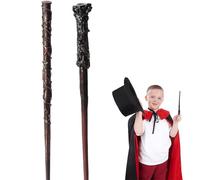 Dinghaole 2 piezas Varita mágica de lujo, varita mágica, kit de vestido de brujo de accesorios para Halloween, fiesta, carnaval, fiesta, Navidad, varita mágica coleccionista, aguette de resina