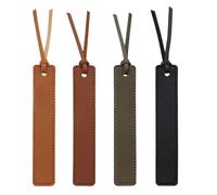 dinghaole 4 marcapáginas de cuero cosido clásico, borlas multicolor, marcadores retro simples para hombres, marcadores de caballero para amantes de los libros, lectores, escritores, profesores y