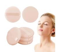 dinghaole 6 esponjas de maquillaje de algodón, suaves y redondas, esponjas faciales de maquillaje para cara y cuerpo, reutilizables, húmedas, secas, de doble cara, versátiles