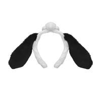 Dinghaole Bonita diadema de orejas de cordero, sombrero y orejas de oveja de lana negra y blanca, diadema de oveja negra, diadema de orejas de oveja de dibujos animados, accesorio de disfraz de