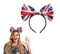 dinghaole Diadema con lazo de la bandera de Reino Unido, diadema con lazo de la bandera de Inglaterra, perfecta para la coronación de los reyes, eventos británicos y otros eventos de disfraces, para