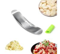 Dinghaole Prensa de ajos, prensadora de ajo de acero inoxidable, trituradora de ajos, prensa de picadora de ajos, apta para lavavajillas, prensador de ajo de acero inoxidable, exprimidor de verduras