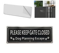 dinghaole Señal de advertencia para perros con texto en inglés "Please Keep Gate Closed Dogs", señal de advertencia para perros de guardia, resistente a la decoloración, letrero de mantener la puerta