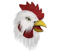 dinghuizi Máscara de Pollo Disfraz de Novedad de Halloween máscara de Cabeza de Animal de látex Accesorios de Cosplay de Gallo,1-1