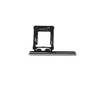 DINGJIA Bandeja de Tarjeta Micro SD/SIM Superior + Puerto de Ranura for Tarjeta Tapón Antipolvo for Sony Xperia XZ Premium (versión SIM Dual) (Negro) (Color : Silver)