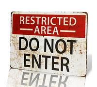 dingleiever - Señal de área restringida - Cartel artístico de pared con texto en inglés "Do Not Enter 2,062.5 cm