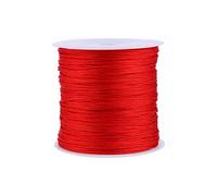 Dingln Hilo de Nylon de Colores Cuerda Encerado, 100M X 0,8 Mm China De Nylon Nudo del Cordón Cola De Rata Macrame De Shamballa del Hilo Hilo Rojo