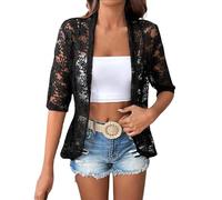 Dinglong abrigo largo para mujer Cárdigan de manga de color sólido con encaje hueco y encaje estampado de otoño para mujer abrigo largo para mujer kimono mujer boda chaleco verano mujer the drop mujer