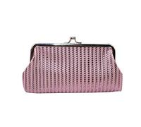 Dinglong Billete Dorado Cartera Larga de Cuero a Rayas con Estampado Retro para Mujer, Monedero, Tarjetero, Bolso Billete Dorado Regalos para Amigas Monedero Mujer Grande Regalo Original