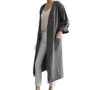 Dinglong cárdigan de Punto Chaqueta Casual de Color sólido con Bolsillos para Mujer cárdigan de Punto Kimono Mujer Boda Chaleco Verano Mujer The Drop Mujer Chaleco Lino Mujer Chaqueta