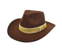 Dinglong Gorra Mujer Verano Sombreros Fedora de Lana al por para Hombres y Mujeres para Mujeres Sombrero de diseño con Borde y Sombrero ajustador de tamaño Gorra Mujer Verano (Coffee, M)