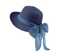 Dinglong Gorras de Verano Sombrero de de Verano para Mujer, de Vacaciones, Sombrero de Playa, de béisbol para Gorras de Verano (Navy, One Size)
