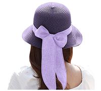 Dinglong Gorras de Verano Sombrero de de Verano para Mujer, de Vacaciones, Sombrero de Playa, de béisbol para Gorras de Verano (Purple, One Size)
