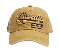 Dinglong Sombreros de Paja Hombre Tie de béisbol Fashion Teñido Hop Unisex Cap Sun Hip Hat Mujeres Hat Ajustable Men Baseball Caps Sombreros de Paja Hombre (Yellow, One Size)