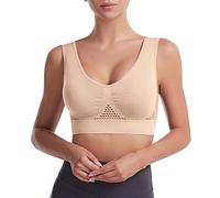 Dinglong Sujetador Top Mujer Like Hot Cakes Hollow Sport Transpirable Sport Cómodo Sujetador de Ropa Interior Deportiva inalámbrica para Mujer Sujetador Top Mujer (A, M)
