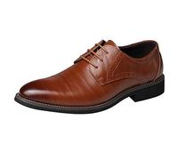Dinglong Zapatos de boliche Zapatos de Estilo clásico para Hombres Resbalón en Cuero de PU de Goma Trabajo de tacón de Bloque Zapatos de boliche (Yellow, 41)