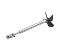 DingMotuo Boat Model 5mm Shaft Assembly with 60mm Four-Blade Full-Submerged Propeller, 304 Stainless Steel+Nylon PC, 1 Set(30CM-6mm-Elastic Coupling)