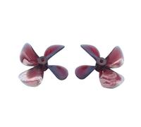DingMotuo One Left and One Right Hand Four-Blade Full-Immersion Propeller, 60 mm, High-Thrust for Fishing Netting Boat and Bait Boat