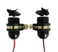 DingMotuo Underwater Motor Thruster Set, Left/Right Hand Propellers, 4-12V Waterproof, Fixed Brackets, Pair for Boat Submarine DIY(9-12V)