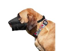 Dingo Bozal de Nylon Suave con Malla Transpirable para Razas Medianas y Grandes, Schnauzer Gigante, Retriever, Rottweiler, Negro (16776-2)